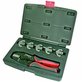 Astro 9477 Professional Quick Interchangeable Ratchet Crimping Tool Set, 7-Piece