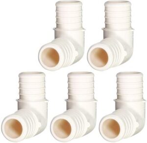 Supply Giant QQMO0012-5 Plastic PEX Poly Alloy 90 Degree Elbow Barb Pipe Fitting
